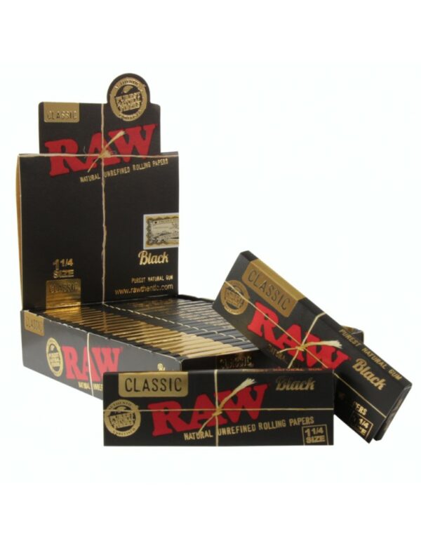 Papel Raw Black 1 1/4