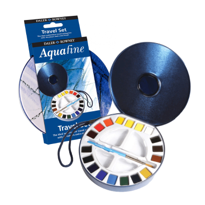 Set acuarelas Aquafine Travel (18 Colores + Pincel), Daler Rowney